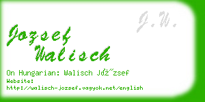 jozsef walisch business card